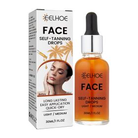 EELHOE Face Self-Tanning Drops, Natural Fashion Wheat Bronzer Moisturizing Skin Anti-Sunburn Solution
