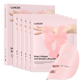 5 SHEETS/BOX Deep Collagen Anti Wrinkle Lifting Mask Pink to Transparent Collagen Mask Skincare Facial Masks for Women Skin Care Brightening Tone Corr
