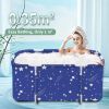 Portable Soaking Tub with Sturdy Frame, Freestanding Spa Bath Tub for Relaxation, Fits Most Bathrooms