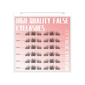 Self Adhesive DIY Lashes No Glue Needed Reusable Bottom Lash 5D Fluffy Cluster Eyelash Korean DIY Manga Lash Extension At Home (Color: style 5)