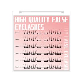 Self Adhesive DIY Lashes No Glue Needed Reusable Bottom Lash 5D Fluffy Cluster Eyelash Korean DIY Manga Lash Extension At Home (Color: style 1)