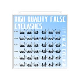 Self Adhesive DIY Lashes No Glue Needed Reusable Bottom Lash 5D Fluffy Cluster Eyelash Korean DIY Manga Lash Extension At Home (Color: style 4)