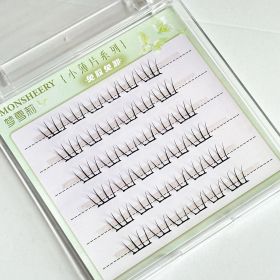 Self Adhesive DIY Lashes No Glue Needed Reusable Bottom Lash 5D Fluffy Cluster Eyelash Korean DIY Manga Lash Extension At Home (Color: style 10)