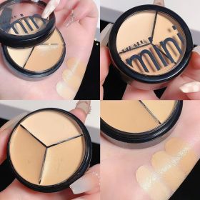 3-color Concealer Palette Moisturizing Cover Dark Circles And Acne Marks Natural Makeup Contouring Cream Shadow Cosmetics (Color: 04)