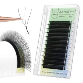 ANNAFRIS 4D YY Shape Eyelash Extension Makeup Mesh Net Cross 2D Y Shape Premade Fans Lash Extension Hand Woven Natural Soft Light Mink False Lash (Curl: D, Length: 13mm)