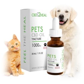 CBD Oil Tincture for Dogs (CBD2HEAL) (Dosages: 1000mg, Flavours: Bacon)