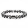 Healing Magnetic Tiger Eye Lava Natural Stone Bead Bracelet For Men And Women